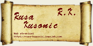 Rusa Kusonić vizit kartica